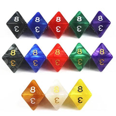 D8 Dice Set 10pcs Polyhedral D&D Dice for DND RPG Game Tabletop Game Math Teaching - The Adventurer's Chest