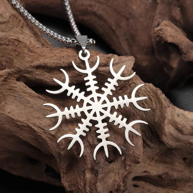 Viking Rune of Luck: Enchanted Snowflake Pendant Necklace for Adventurous Souls - The Adventurer's Chest