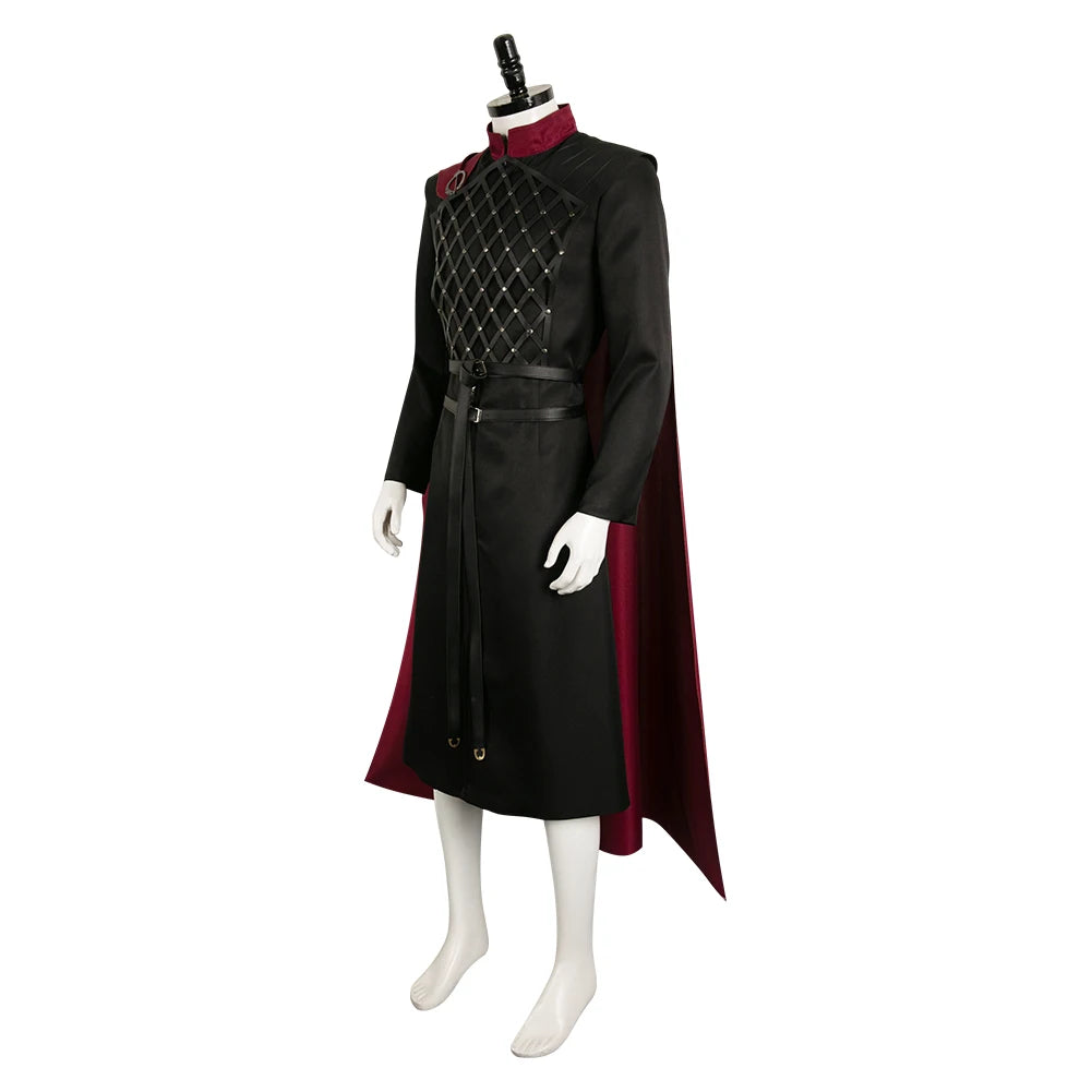 Aegon Targaryen Fantasy Costume for Men - Medieval Robe and Belt Set for Halloween and Cosplay Events