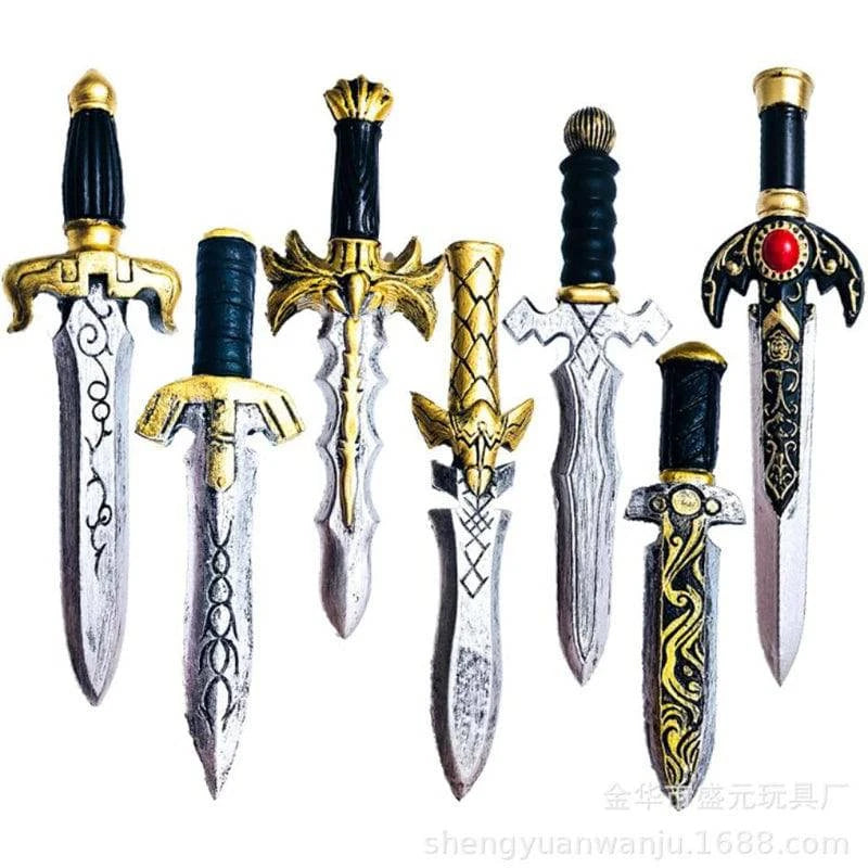 33cm Anime Sword Dagger Knife Model - 1:1 Cosplay Prop for Halloween - PU Material Action Figure for Kids Role Play Gift