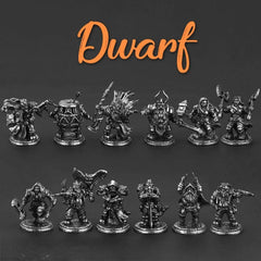 Armored Metal Dwarf Soldier Figurine - Miniature Warrior with Sword and Bow for DIY Decoration