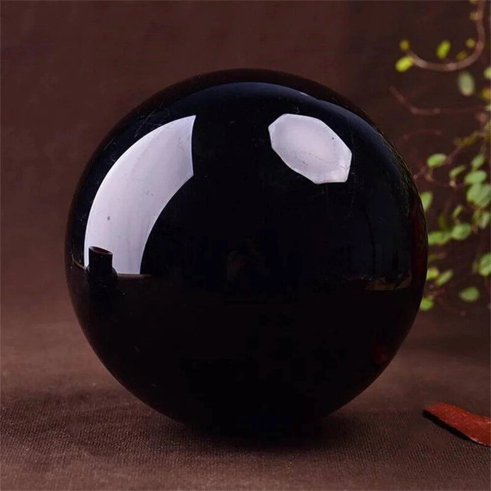 Enchanted Obsidian Sphere of Healing Energy – Mystical Crystal for Home and Office Decor - The Adventurer's Chest