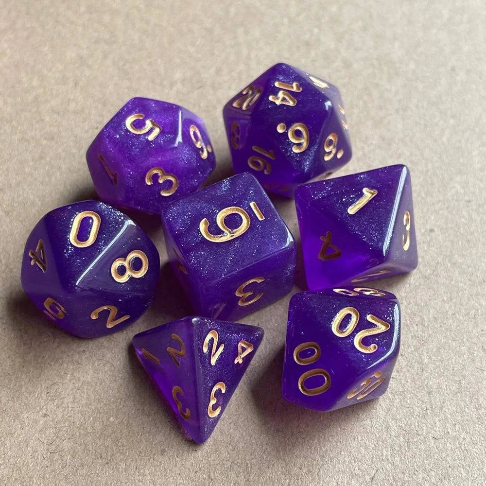 105/70/49/21/7Pcs Starry Sky DND Dice Set Galaxy Polyhedral D&D D4 D6 D8 D10 D12 D20 Random Multi Colored Table Game  RPG - The Adventurer's Chest