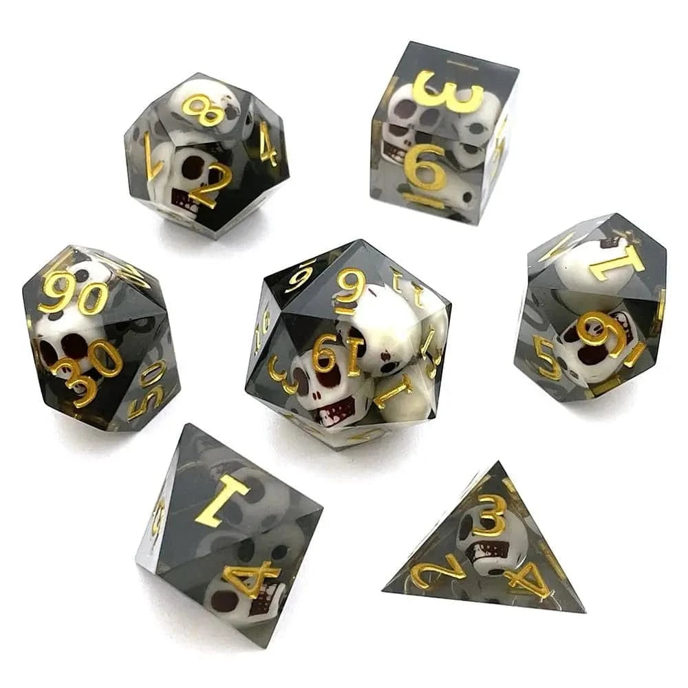 7Pcs Polyhedral Resin Dice Set Dices Table Games Accessory D6 D8 D10 D12 D20 For D&d DND - The Adventurer's Chest