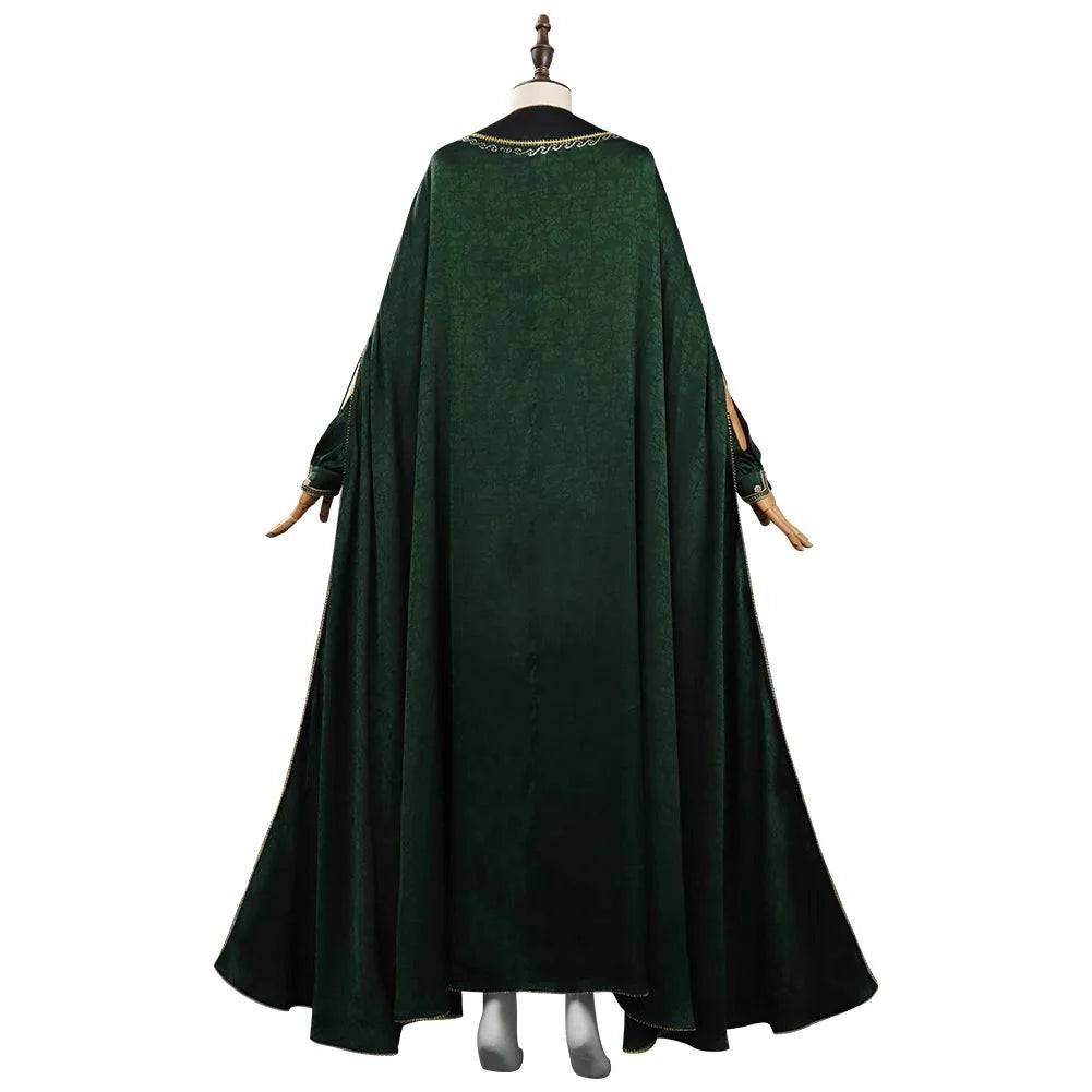 Rhaenyra Targaryen Fantasy Cosplay Costume for Women - Black PU Dress and Cloak for Roleplay and Parties