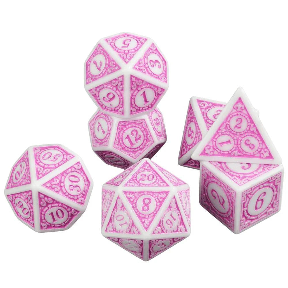 DND Polyhedral Dice Set 7pcs D4 D6 D8 D10 D12 D20 Game Dice For D&D RPG Role Playing Table Games - The Adventurer's Chest