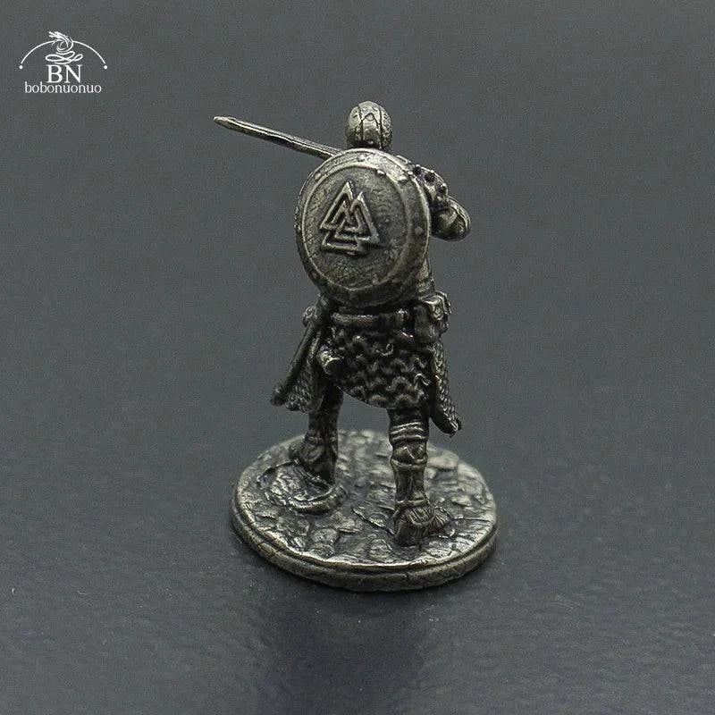 Copper Arabian Knight Soldier Miniature Figurine for Board Games and Car Decor