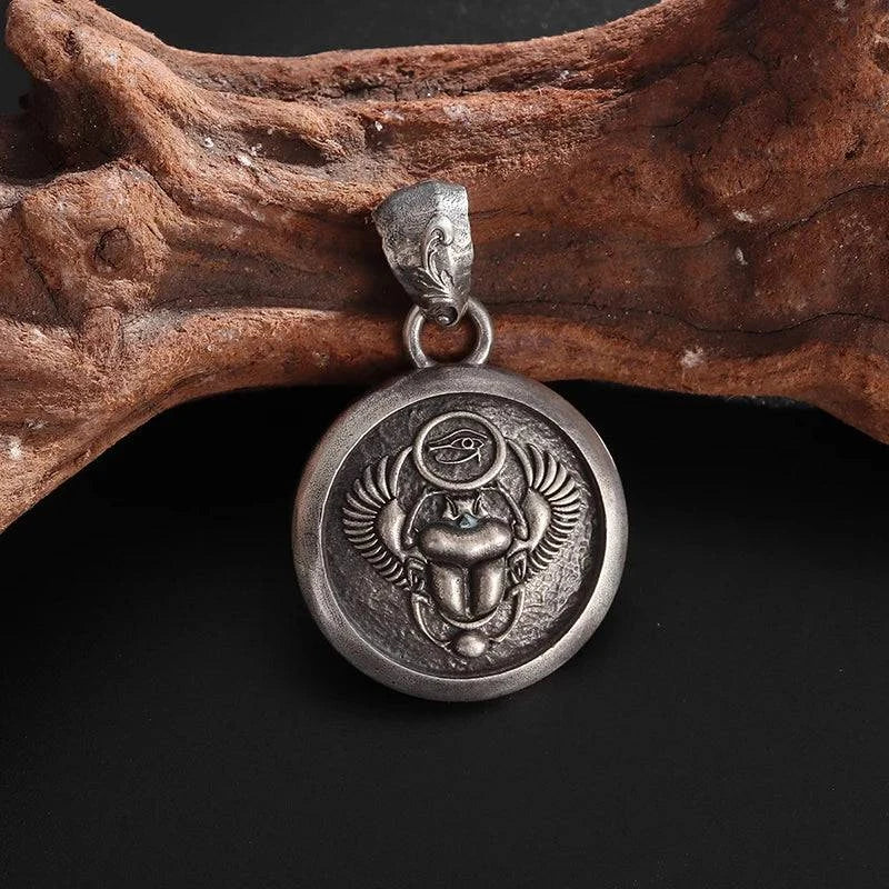 Ancient Egyptian Scarab of Horus: Enchanted Amulet Pendant Necklace for Adventurers and Seekers of Fortune - The Adventurer's Chest