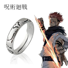 Jujutsu Kaisen Ryomen Sukuna and Itadori Yuji Adjustable Metal Cosplay Ring - Unisex Jewelry Prop Gift