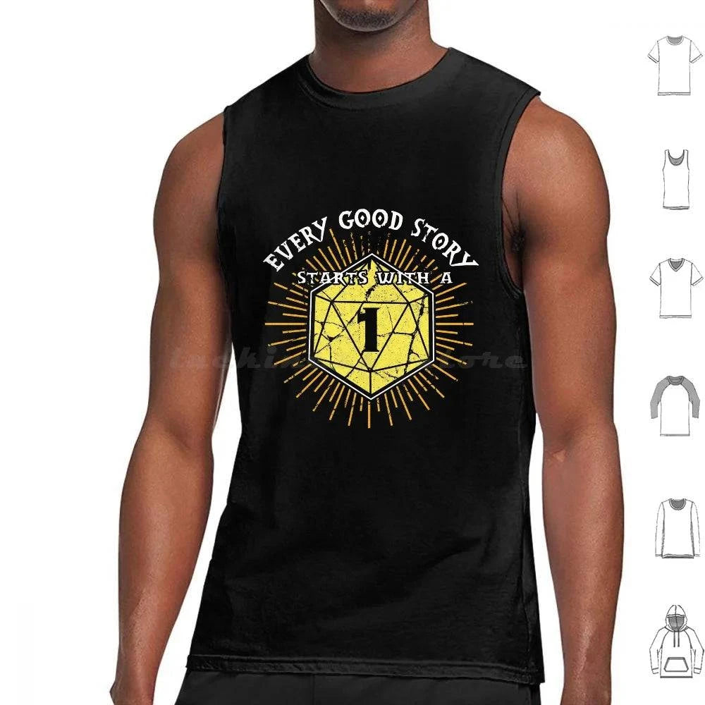 Fantasy RPG Gamer Girl Cotton Tank Tops for Tabletop Gaming - The Adventurer's Chest