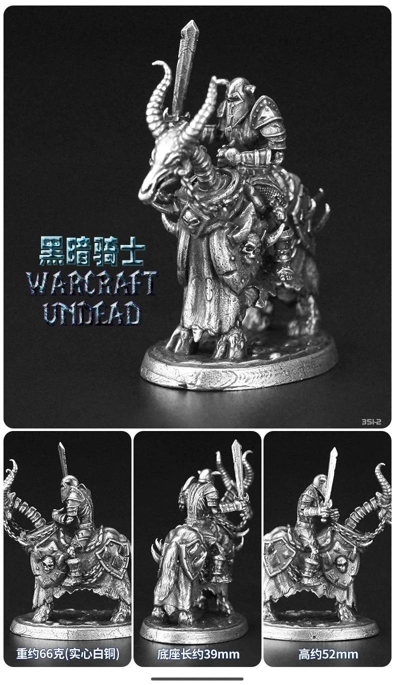 Bronze Dragon Warrior Skeleton Model - Handmade Decorative Chess Piece for Tabletop Games