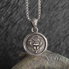 Ancient Egyptian Scarab of Horus: Enchanted Amulet Pendant Necklace for Adventurers and Seekers of Fortune - The Adventurer's Chest