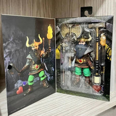 NECA 7-Inch Articulated Dragon and Dungeon Dwarf Warrior Eckhorn Action Figure - In Stock Gift Item