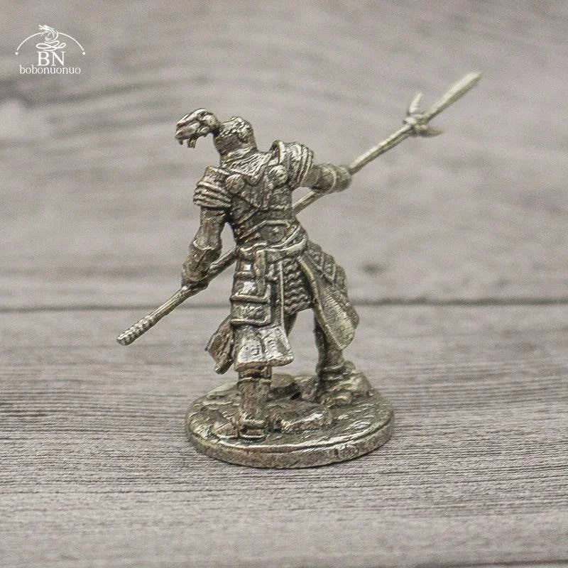 Copper Undead Skeleton Soldier Figurine - 1PC War Chess Game Ornament and Model Toy