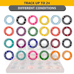 Dungeons and Dragons Status Effect Tracking Rings - 96 Customizable Markers for Enhanced Gameplay