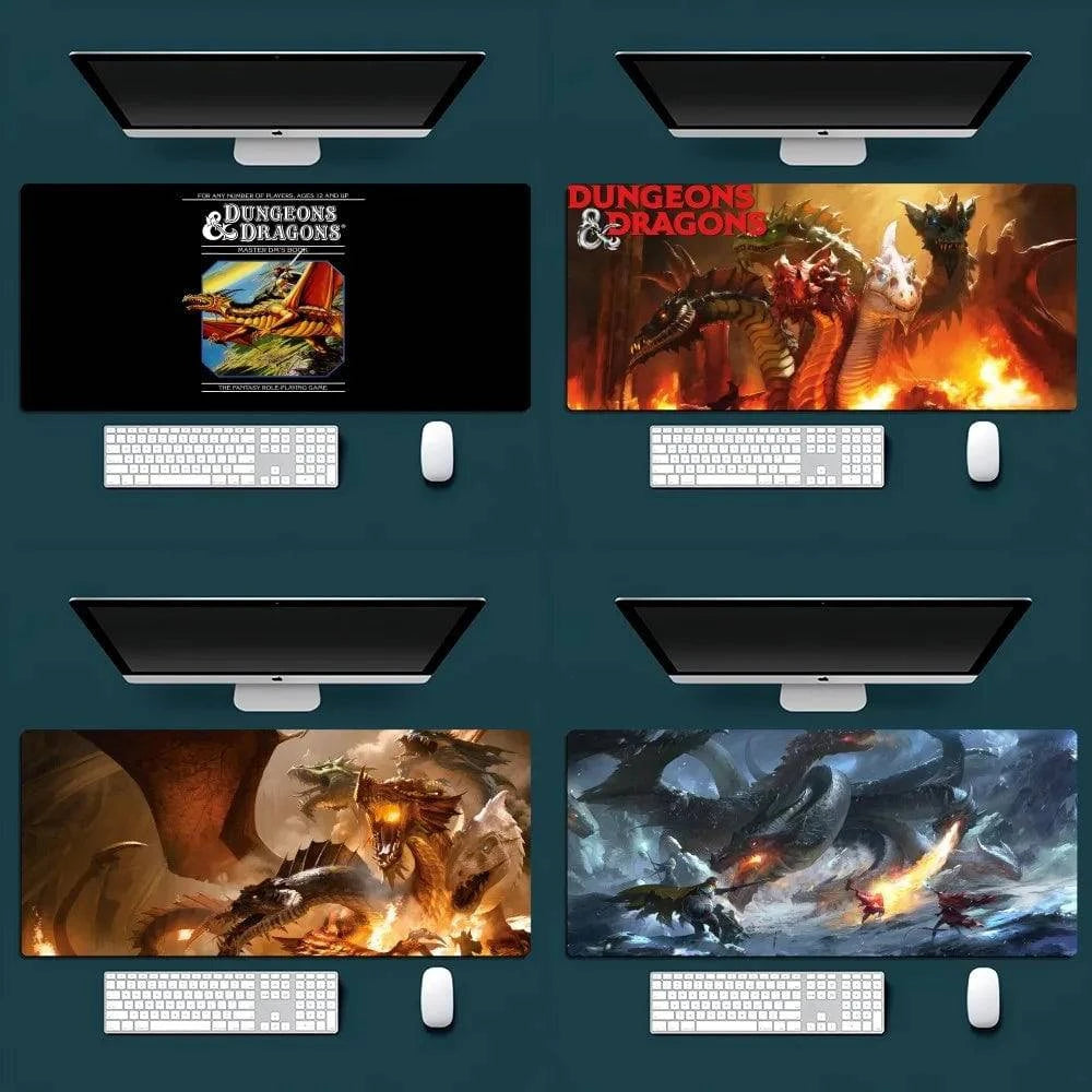 Dungeons & Dragons Themed Anti-Slip Gaming Mousepad for PC and Office - Various Sizes Available - The Adventurer's Chest