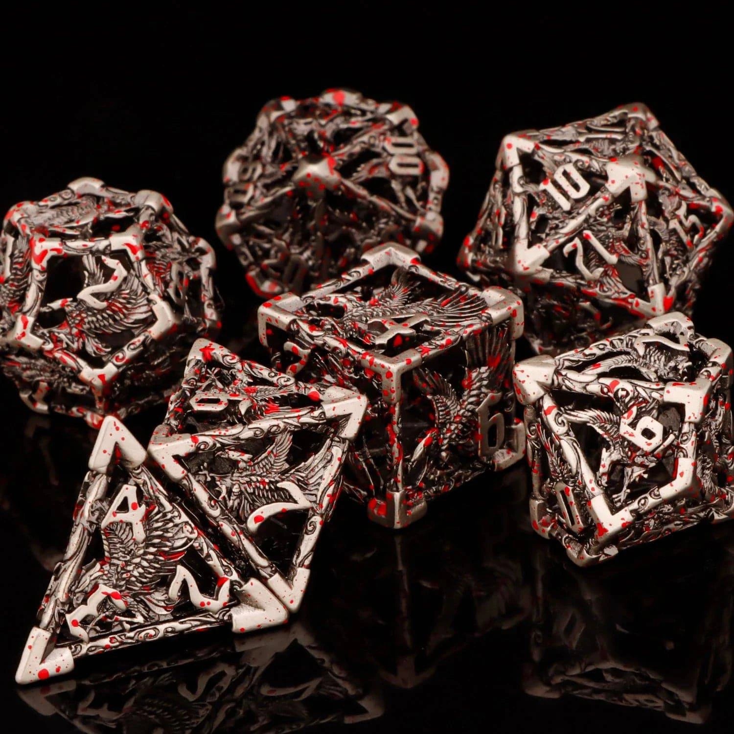 D and D Flowing Sand Sharp Edge Dragon Eye Dnd Resin RPG Polyhedral D&D Dice Set For Dungeon and Dragon Pathfinder Role Playing