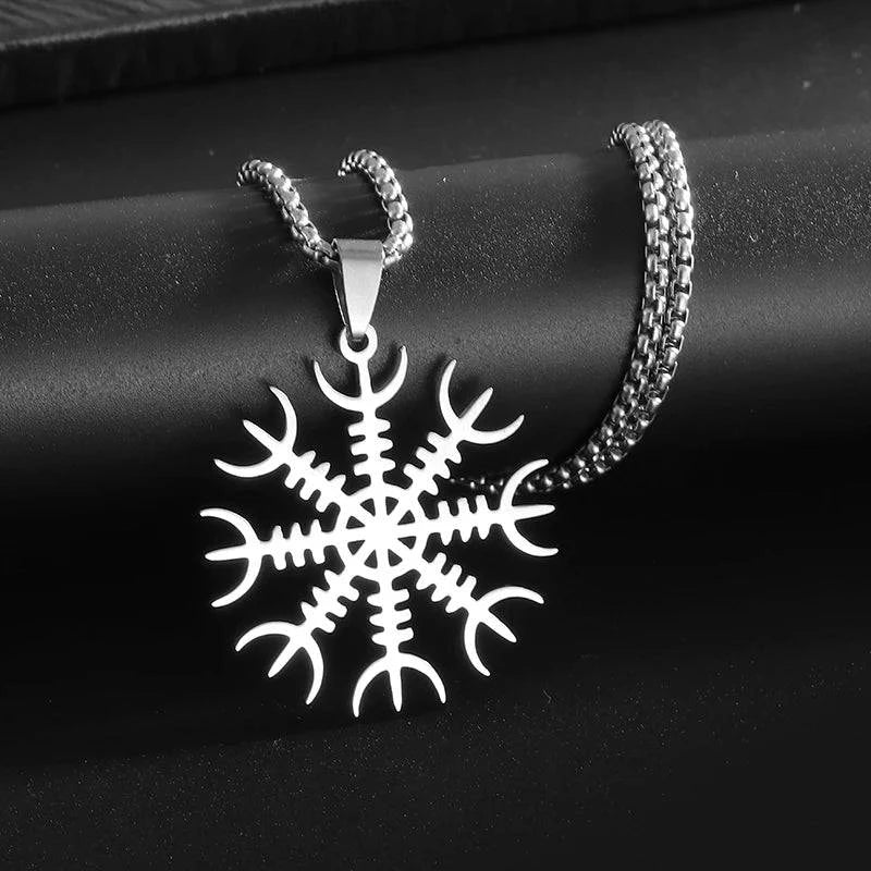 Viking Rune of Luck: Enchanted Snowflake Pendant Necklace for Adventurous Souls - The Adventurer's Chest