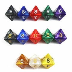 D8 Dice Set 10pcs Polyhedral D&D Dice for DND RPG Game Tabletop Game Math Teaching - The Adventurer's Chest