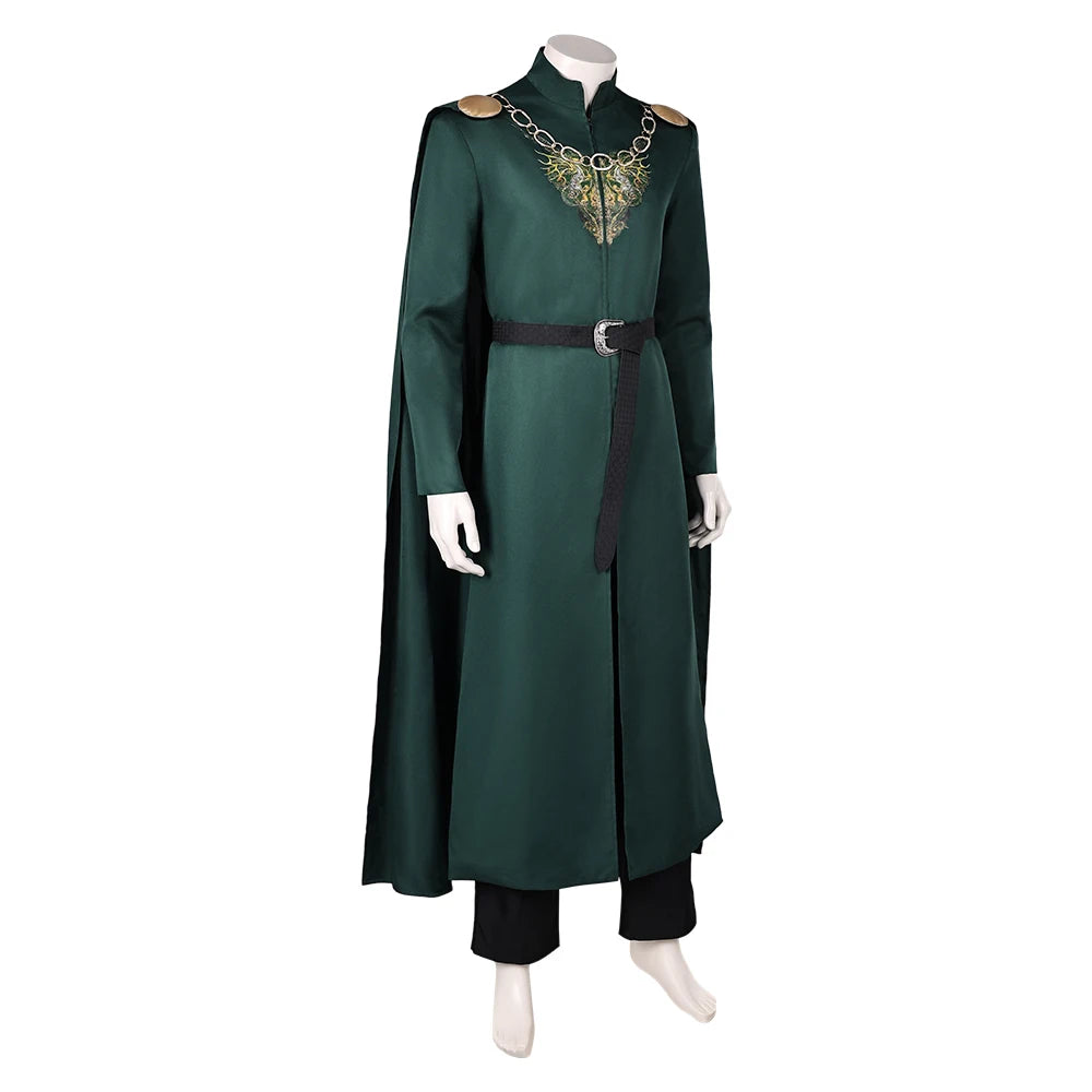 Aegon Targaryen Fantasy Costume for Men - Medieval Robe and Belt Set for Halloween and Cosplay Events