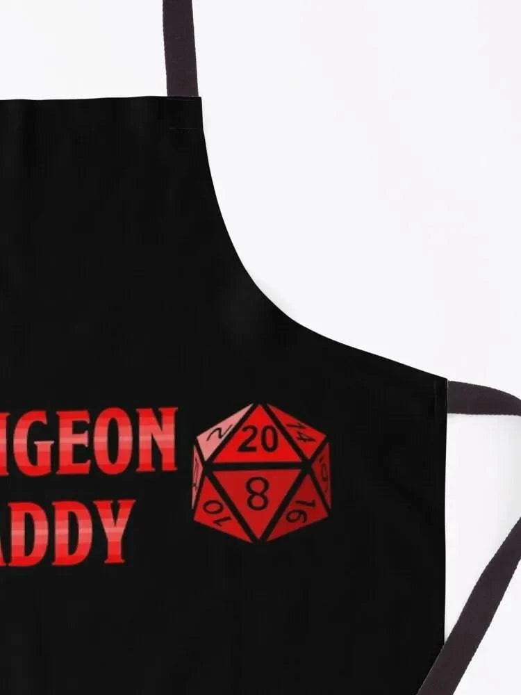 Dungeon Daddy Women's Kitchen Apron - Cartoon Design for Cooking and Housework