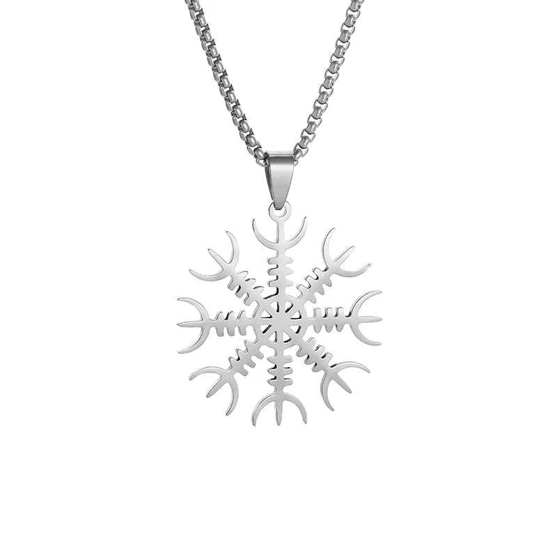 Viking Rune of Luck: Enchanted Snowflake Pendant Necklace for Adventurous Souls - The Adventurer's Chest