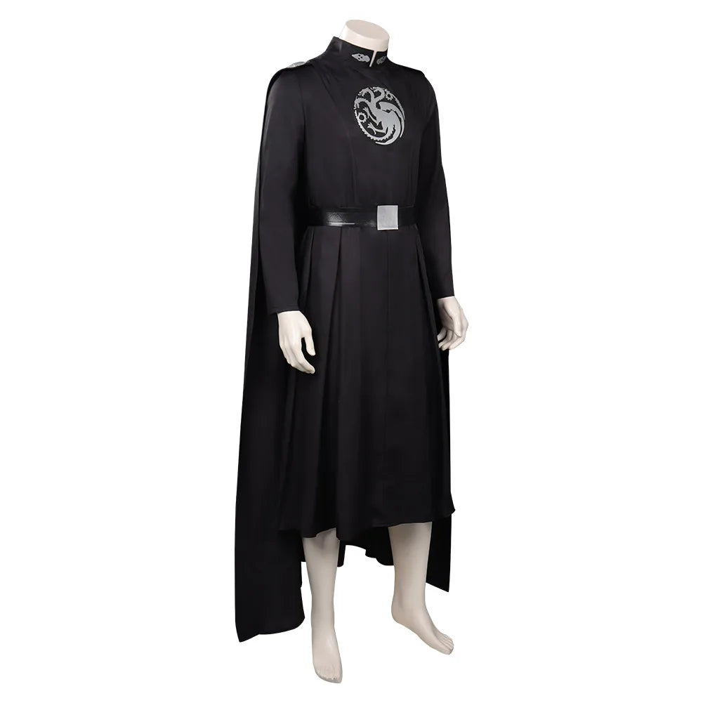 Aegon Targaryen Fantasy Costume for Men - Medieval Robe and Belt Set for Halloween and Cosplay Events