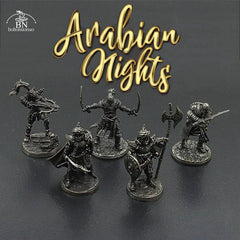 Copper Arabian Knight Soldier Miniature Figurine for Board Games and Car Decor