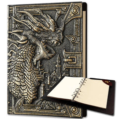 Cthulhu-Themed D&D Campaign Notebook with 3D Embossed Leather Cover - 400 Pages RPG Journal for Gamemasters and Players - The Adventurer's Chest