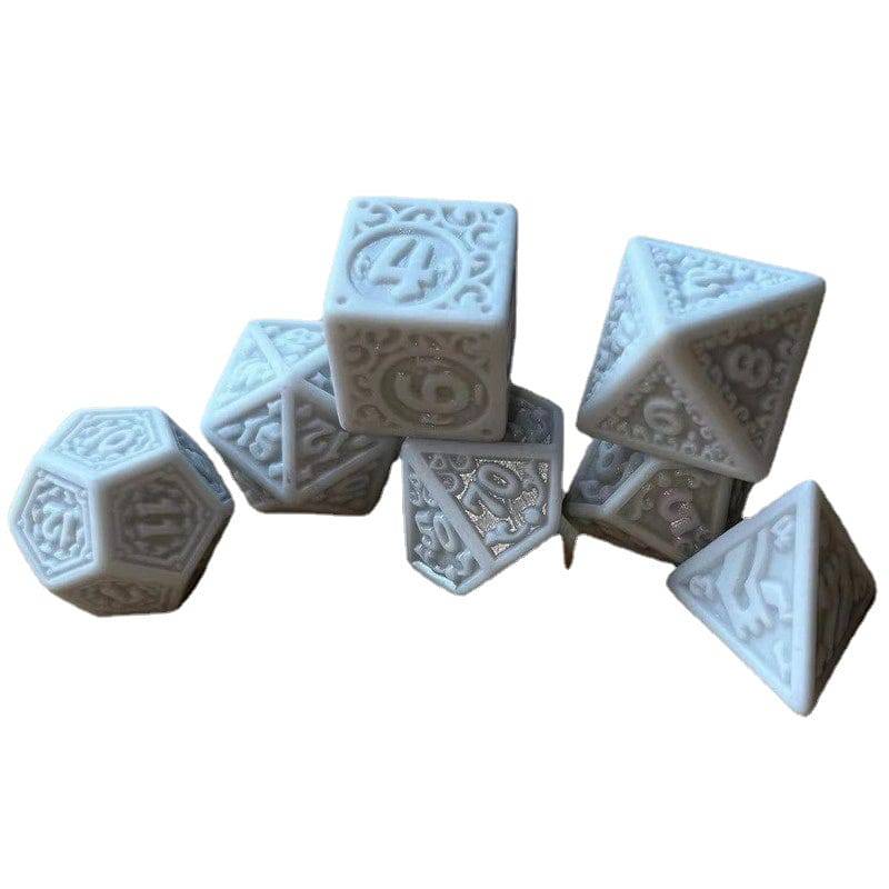 7pcs/set Retro Gaming Dice Polyhedral Dice Numbers of D4 D6 D8 D10 D% D12 D20 Vintage Dice Set DIY Table Game Dice - The Adventurer's Chest