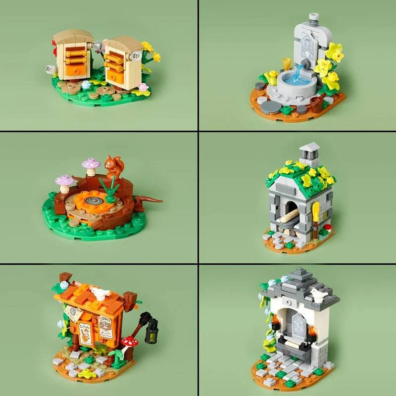 Medieval Fortress MOC Building Blocks Set - Kitchen, Watchtower, and Accessories for Kids K039