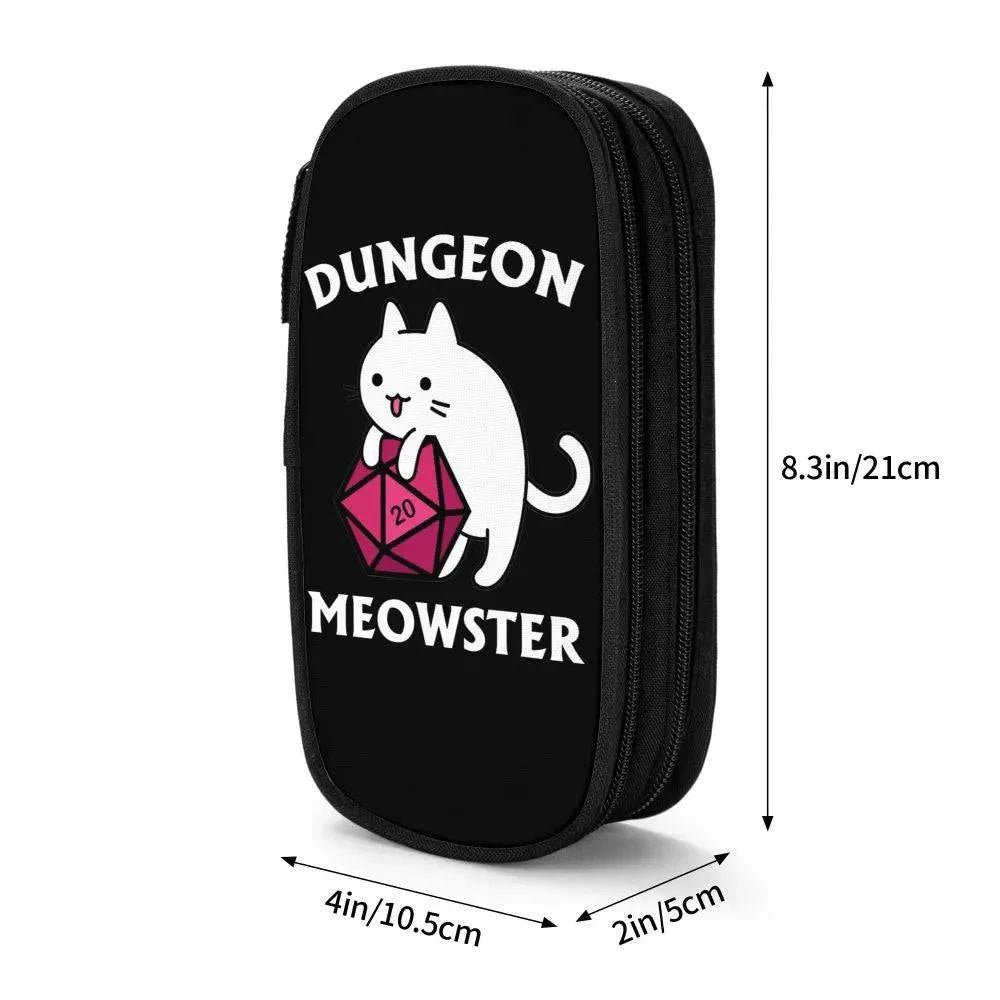 Fantasy Cat Dungeon Pencil Case - Cute Dragon Design Pen Holder for School & Cosmetic Storage