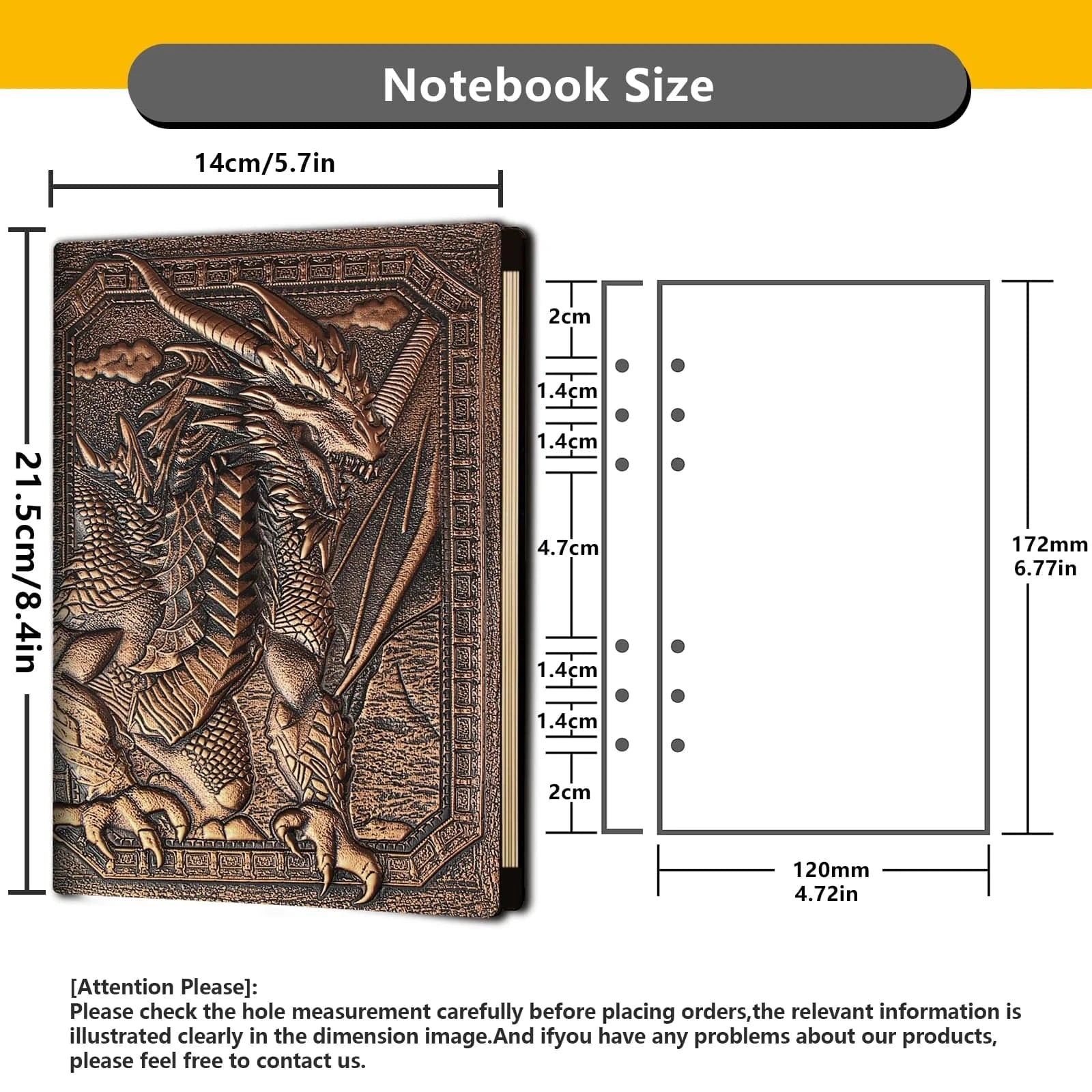 Dungeons & Dragons 3D Embossed Leather Journal - 400 Page Refillable Notebook for RPG Adventures and Dice Accessories - The Adventurer's Chest