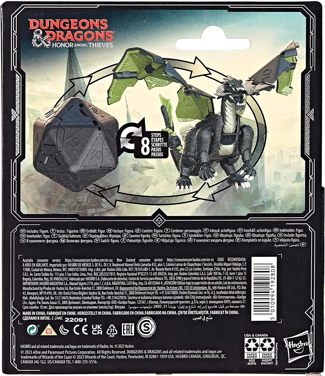 Hasbro Dungeons & Dragons Dicelings Collectible Figures: Beholder, Owlbear, Themberchaud, Displacer Beast, and Mimic Models