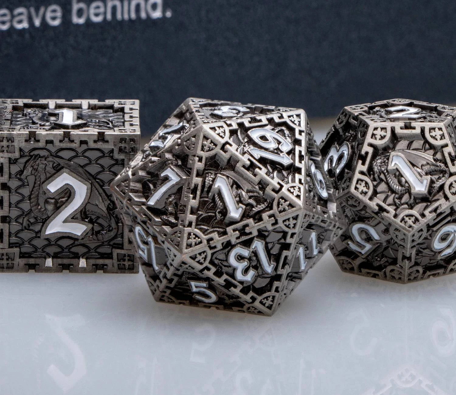 DND Metal Dice Set for Dungeon and Dragon Pathfinder RPG 6 Sided Polyhedral D&D Dice Role Playing Dice D20 D12 D10 D8 D6 D4 - The Adventurer's Chest