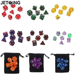 1set Double-colors Polyhedral Dice Complete Set of D20 D12 D10 D% D8 D6 D4 for TRPG/DND Dice Games - The Adventurer's Chest