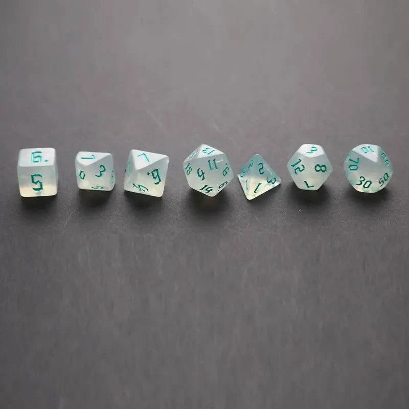 7pcs/set Polyhedral 7-Die Carved Pattern Dice Set D4 D6 D8 D10 D% D12 D20 For Game - The Adventurer's Chest