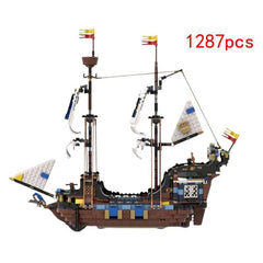 Medieval Pirate Ship Building Block Model - 1287pcs MOC Gift Toy Puzzle Set