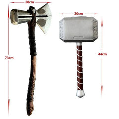 73cm Thor Axe and Thunder Hammer PU Toy for Movie Role Play Cosplay - Decorative Props Model