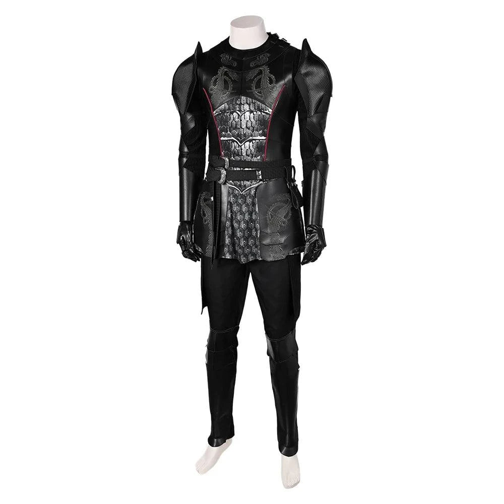 Aegon Targaryen Fantasy Costume for Men - Medieval Robe and Belt Set for Halloween and Cosplay Events