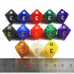 D8 Dice Set 10pcs Polyhedral D&D Dice for DND RPG Game Tabletop Game Math Teaching - The Adventurer's Chest