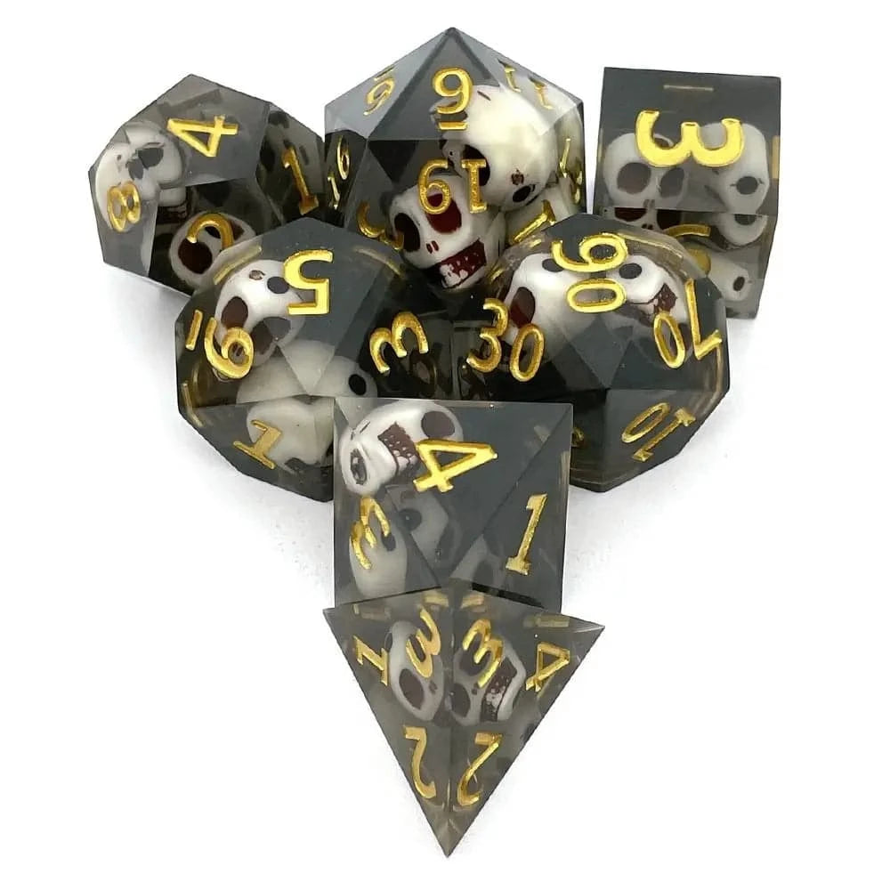 7Pcs Polyhedral Resin Dice Set Dices Table Games Accessory D6 D8 D10 D12 D20 For D&d DND - The Adventurer's Chest