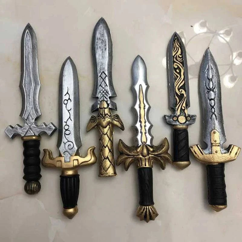 33cm Anime Sword Dagger Knife Model - 1:1 Cosplay Prop for Halloween - PU Material Action Figure for Kids Role Play Gift