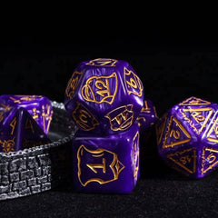 25mm Big Size DnD Dice Set with Shield Sword Pattern 7Pcs/Set High Quality Polyhedral Dice D4~D20 for D&D Role Playing Games - The Adventurer's Chest