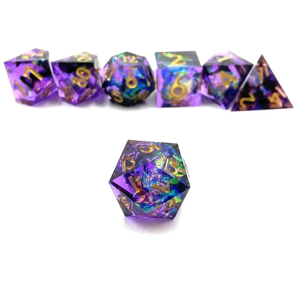 7Pcs Polyhedral Resin Dice Set Dices Table Games Accessory D6 D8 D10 D12 D20 For D&d DND - The Adventurer's Chest