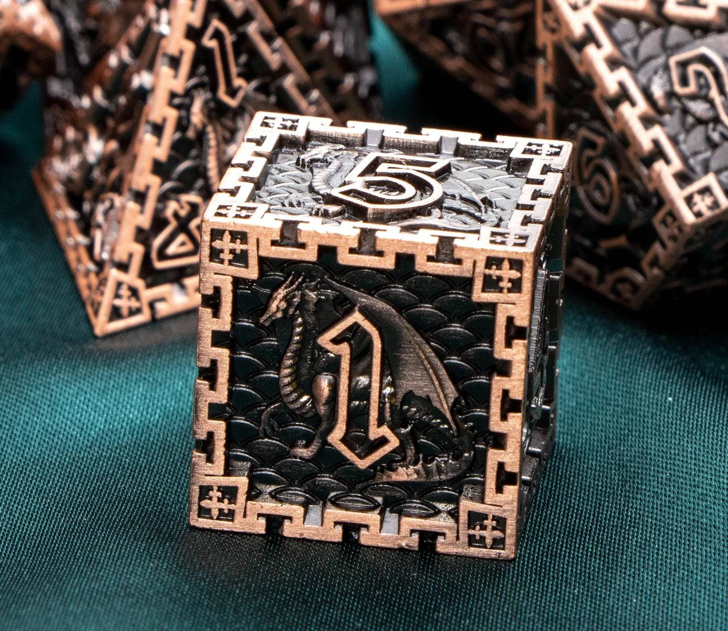 D&D Dungeon and Dragon DND D20 Dice Set Role Playing Game Metal Polyhedral Dice Set for RPG Board Games D20 D12 D10 D8 D6 D4 - The Adventurer's Chest