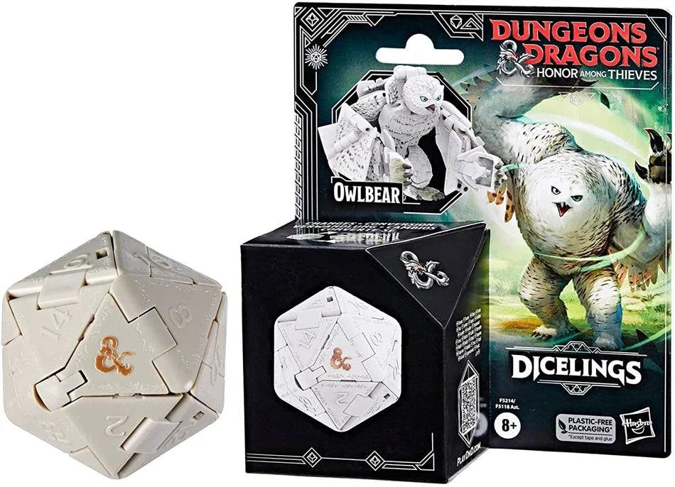 Hasbro Dungeons & Dragons Dicelings Collectible Figures: Beholder, Owlbear, Themberchaud, Displacer Beast, and Mimic Models