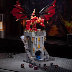 MOC Fantasy Dragon Tower Building Blocks Set - Educational Architecture Toys for Kids and Gift Ideas