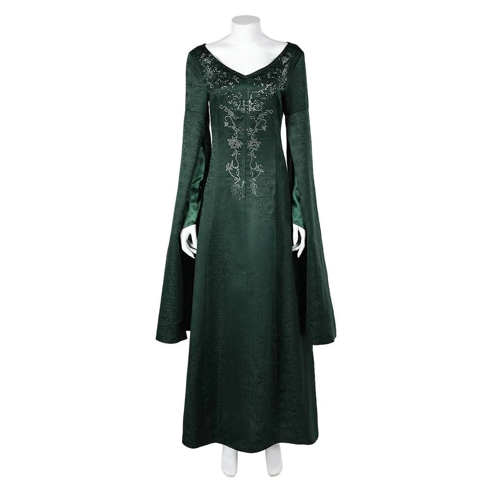 Alicent Targaryen Inspired Dark Green Cosplay Dress - Women's Fantasy Costume for Halloween and TV Events