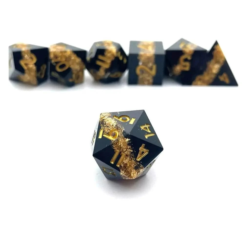 7Pcs Polyhedral Resin Dice Set Dices Table Games Accessory D6 D8 D10 D12 D20 For D&d DND - The Adventurer's Chest